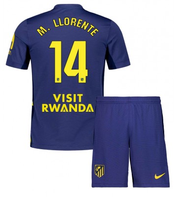 Atletico Madrid Marcos Llorente #14 Borta Kläder Barn 2025-26 Kortärmad (+ Korta byxor)